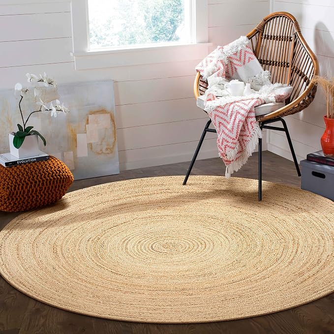 Hausattire Jute Braided Round Rug, 5 ft | 100% natural jute, hand woven - Image 7
