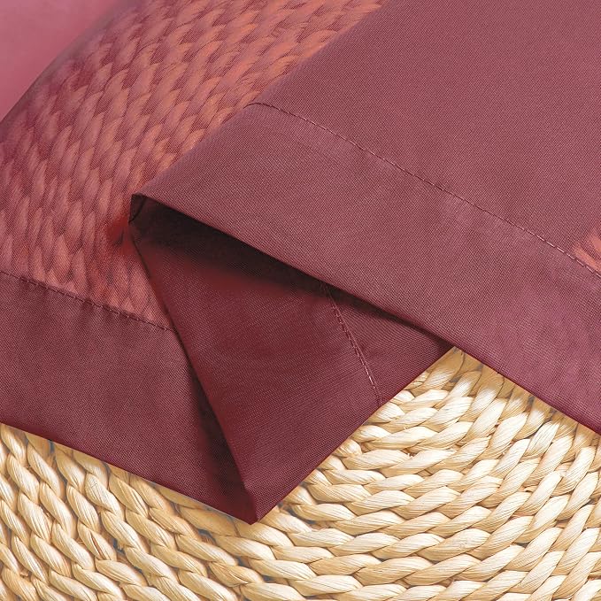 Chyhomenyc Burgundy Sheer Valance - Image 9