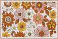 Flagship Carpets Schoolgirl Style Retro Floral Educational Area Rug for Kids Room Seating Décor, Children's Classroom, Play Carpet for Teaching and Playroom, 5' x 7'6", Pink