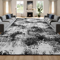 Washable Rug 9x12 Area Rugs for Living Room Bedroom Carpet Black | Indoor by Acapet