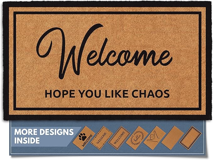 Barnyard Designs Natural Coco Coir Non-Slip Doormat | Heavy-Duty Welcome Mat by BarnyardDesigns