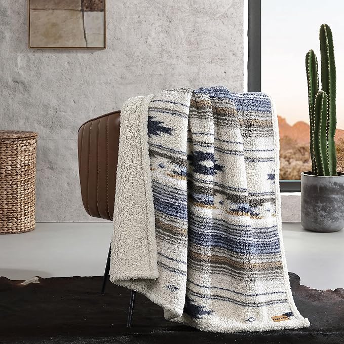 Wrangler - Throw Blanket with Sherpa Reverse, Super Soft Plush Bedding - Image 2