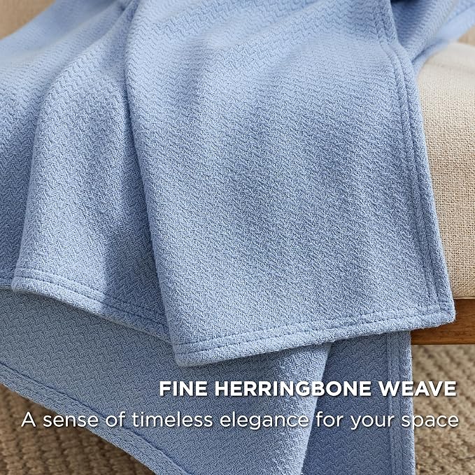 Bedsure GentleSoft 100% Cotton Blanket Queen Size - Image 3