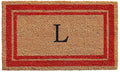 Calloway Mills 153031830L Red Border 18" x 30" Monogram Doormat by Callowaymills