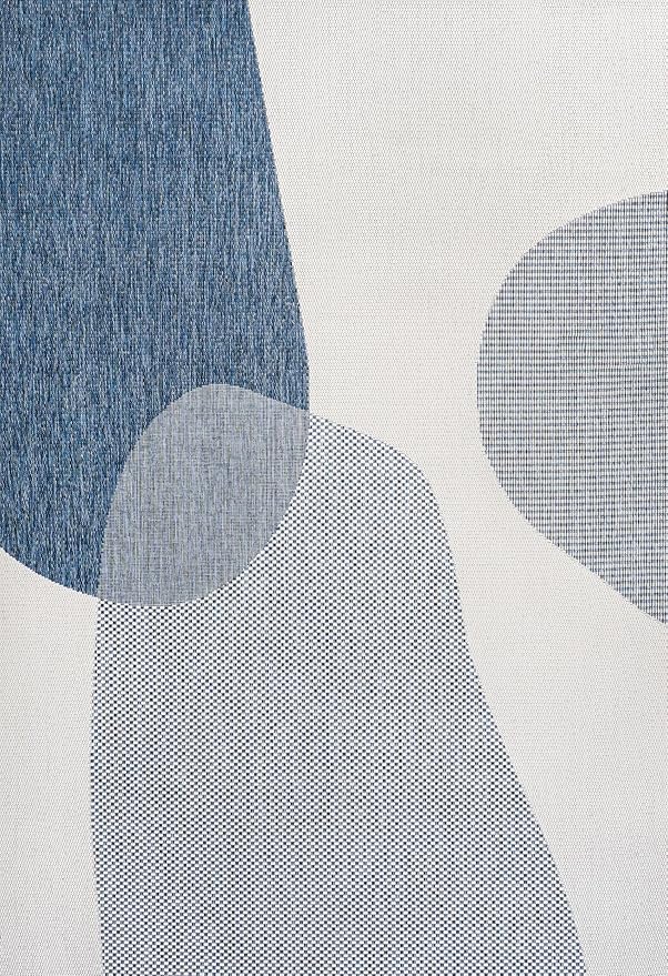 JONATHAN Y Geometric Organic Shapes Indoor Outdoor Area Rug 8X10 Cream/Navy, Zia Modern for Backyard, Patio, Porch, Easy-Cleaning, High Traffic, Pet-Friendly, Non-Shedding (TSN306B-8)