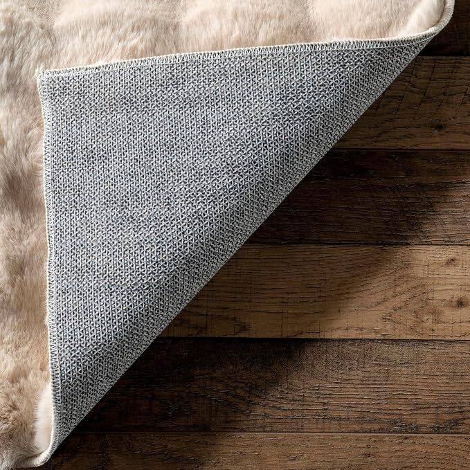 nuLOOM Jeni Beige Checkered Washable Area Rug - Image 4
