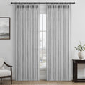 Light Grey Pleated Extra Wide 70 Inch Bedroom Curtains 84 Inches Long 2 Panels by PleatedDrapes