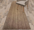 Custom Length Cut to Size Wide Width Carpet Runner Rug for Hallways, Slip Resistant Latex Rubber Backed, 31 inch Wide X Customized Length, Stripe Brown, 31 inch X 25 feet