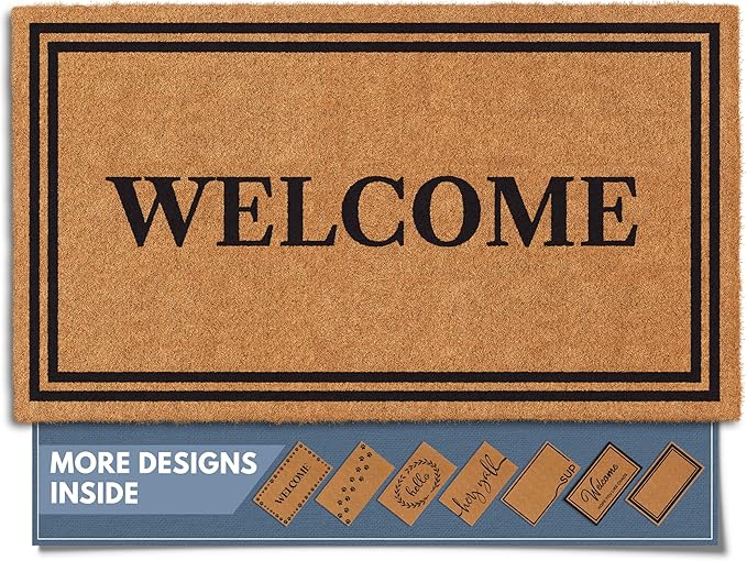 Barnyard Designs Natural Coco Coir Non-Slip Doormat | Heavy-Duty Welcome Mat by BarnyardDesigns