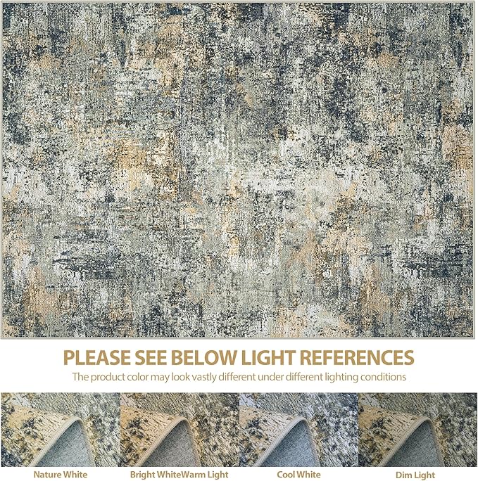 Runner Rugs for Hallways Kitchen 2.6x8 Non Slip Washable Multi Color | Modern - Image 8