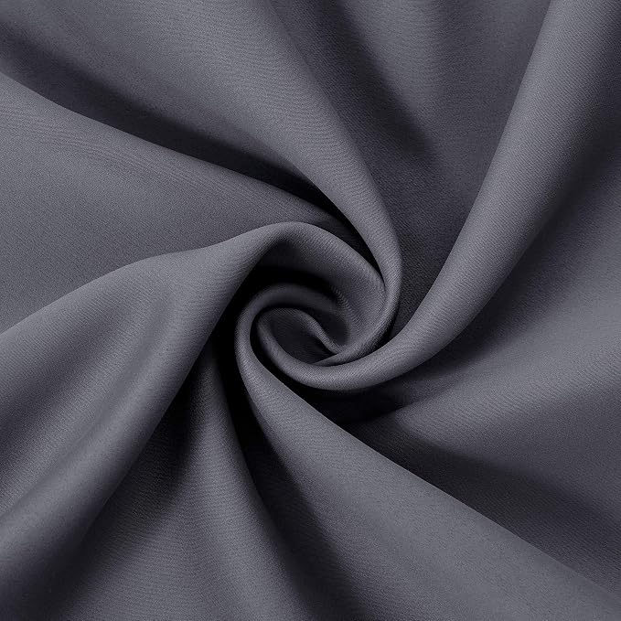 Blackout Curtains 66 x 95 inch/Grey Curtains Set of 2 Panels/Thermal Insulated - Image 6