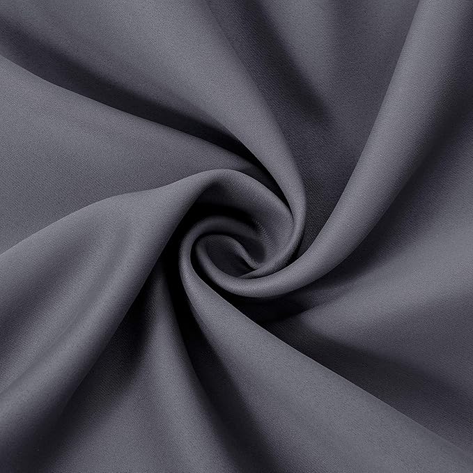 Grey Thermal Blackout Curtains/38 x 84 Inch/Set of 2 Panels Room Darkening - Image 5