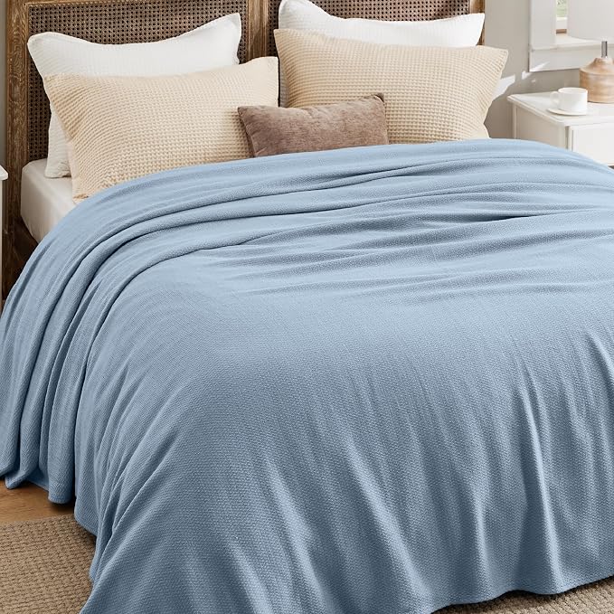 Bedsure GentleSoft 100% Cotton Blanket King Size - Image 5