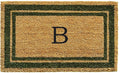 Calloway Mills 153041830B Sage Green Border 18" x 30" Monogram Doormat by Callowaymills
