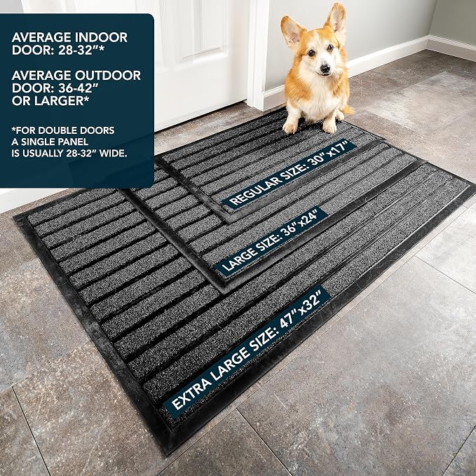 ubdyo Extra Durable Door Mat Outside Entrance | Dirt Trapping, Non-Slip Backing - Image 3