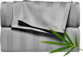 Queen Sheets by Pure Bamboo, Genuine 100% Organic Viscose Derived from Bamboo Bed Sheet Set, Luxuriously Soft & Cooling, Double Stitching, Lifetime Quality Promise (Queen, Jacquard Stone)