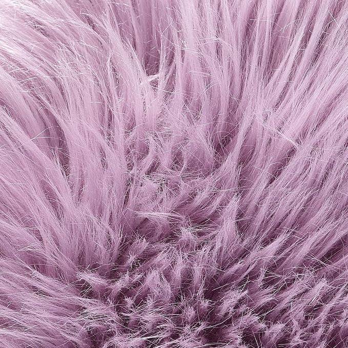 Stratford Park Lilac Bloom Faux Fur Rug, Super Soft Fluffy Area Rug - Image 6