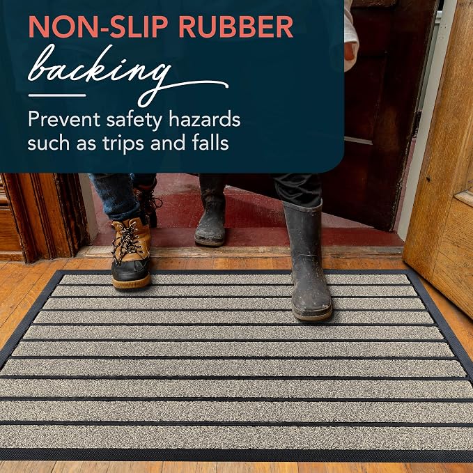 ubdyo Extra Durable Door Mat Outside Entrance | Dirt Trapping, Non-Slip Backing - Image 5