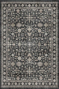 Black Floral Hallway Runner Rug by WelcometoBabovid