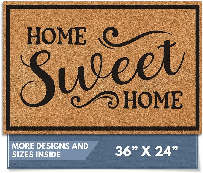 Barnyard Designs Natural Coir Non-Slip Doormat | Heavy-Duty Welcome Mat by BarnyardDesigns