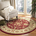 SAFAVIEH Lyndhurst Collection 3'3" Round Red / Ivory LNH212F Traditional by Unknown