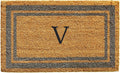 Calloway Mills 153021830V Periwinkle Border 18" x 30" Monogram Doormat by Callowaymills