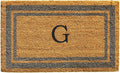 Calloway Mills 153021830G Periwinkle Border 18" x 30" Monogram Doormat by Callowaymills