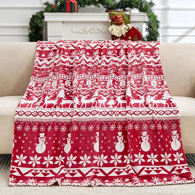 Edenleaf Christmas Blanket Soft Cozy Fleece Throws - Image 2