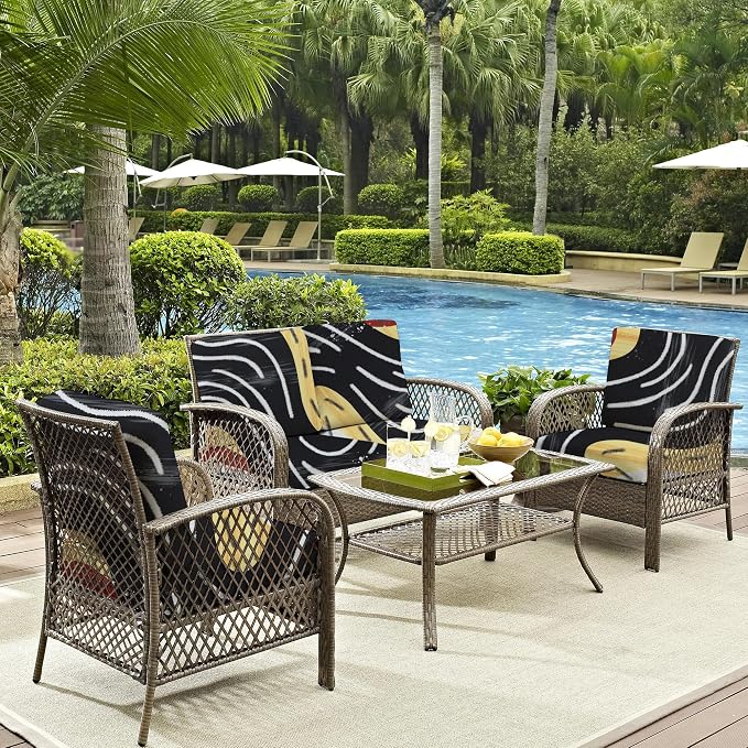 8Pcs Outdoor Cushion Covers, Elastic Patio Cushion Covers | Washable, - Image 6