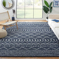SAFAVIEH Arizona Shag Collection Area Rug - 9' x 12', Slate Blue & Ivory, Moroccan Design, Non-Shedding & Easy Care, 1.6-inch Thick Ideal for High Traffic Areas in Living Room, Bedroom (ASG741L)