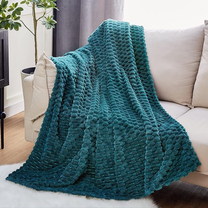 EXQ Home Soft Fleece Full Blanket – Cozy Lightweight 3D Imitation Turtle Shell - Image 3