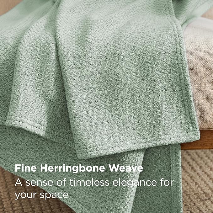Bedsure GentleSoft 100% Cotton Blanket Queen Size - Image 3