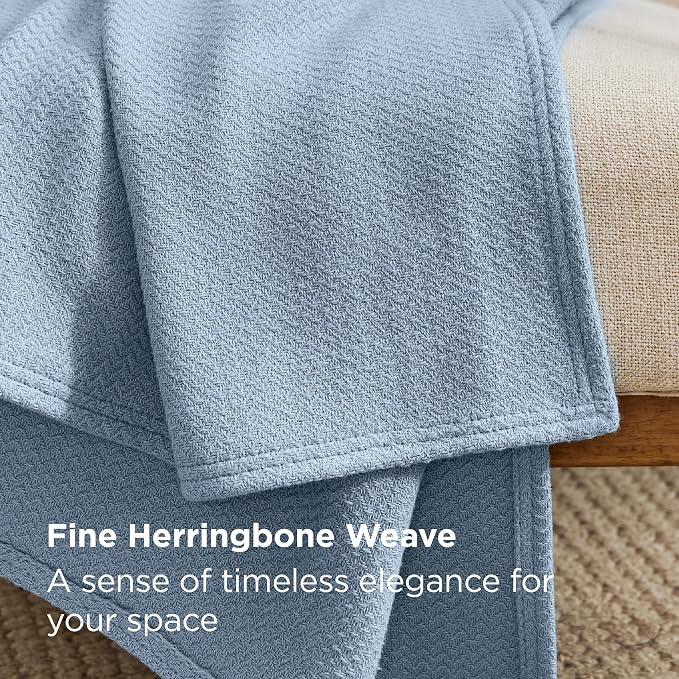 Bedsure GentleSoft 100% Cotton Blanket King Size - Image 3