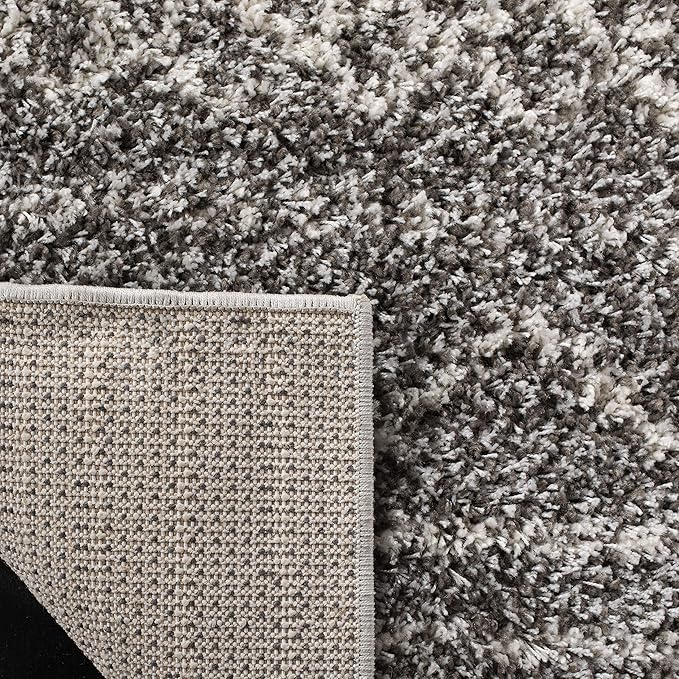 SAFAVIEH Arizona Shag Collection Runner - 2'6" x 14', Brown & Ivory, Moroccan Design, Non-Shedding & Easy Care, 1.6-inch Thick, Ideal for The Living Room, Dining, Bedroom (ASG741B)
