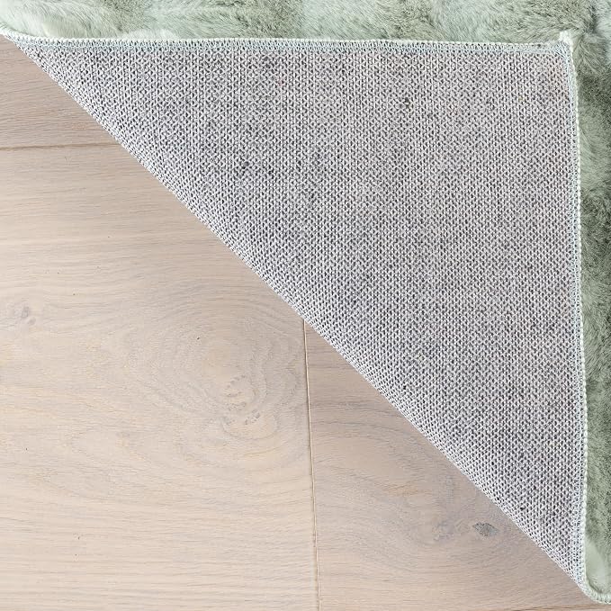 nuLOOM Jeni Green Checkered Washable Runner Rug - Image 3