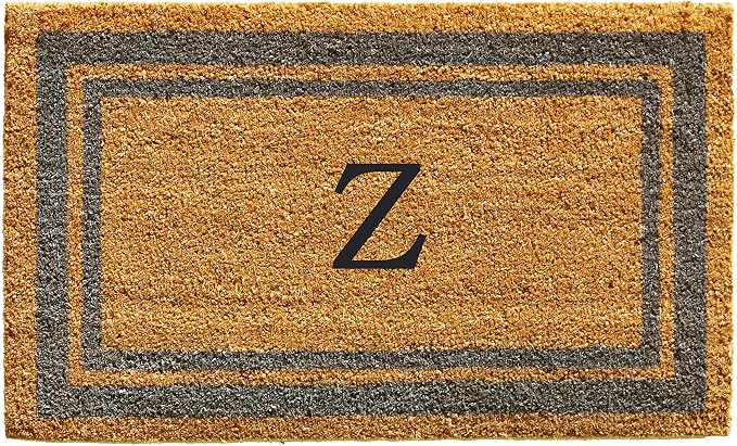 Calloway Mills 153022436Z Periwinkle Border 24" x 36" Monogram Doormat by Callowaymills