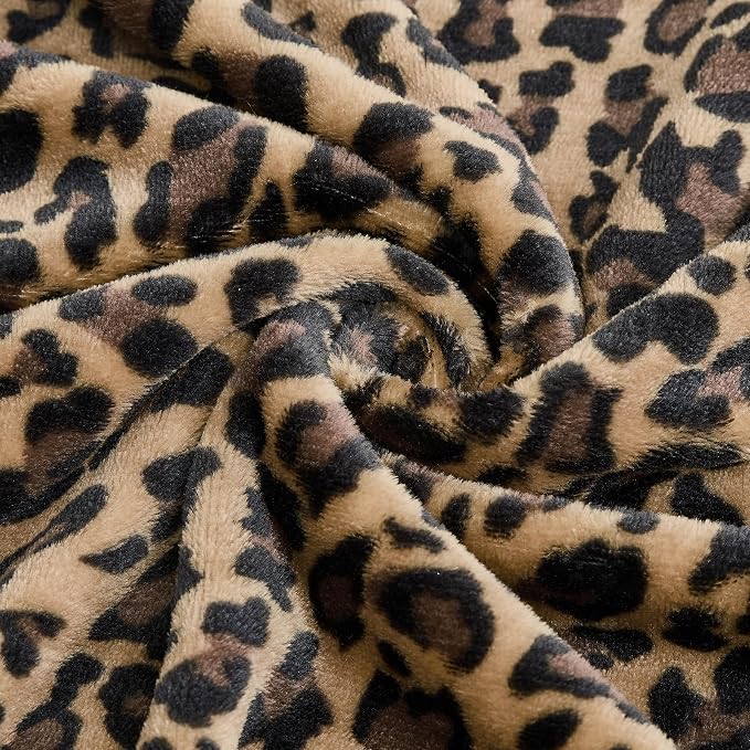 Edenleaf Leopard Print Blanket Fleece Throw - Image 7