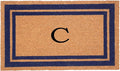 Calloway Mills 153001830C Dark Blue Border 18" x 30" Monogram Doormat by Callowaymills