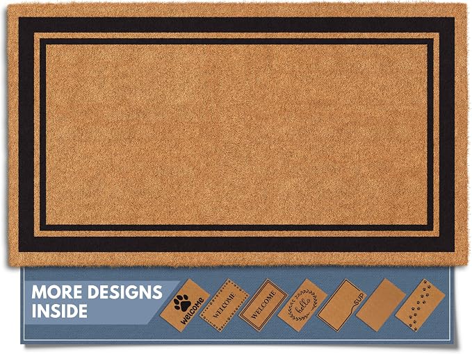Barnyard Designs Natural Coco Coir Non-Slip Doormat | Heavy-Duty Welcome Mat by BarnyardDesigns