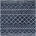 SAFAVIEH Arizona Shag Collection Area Rug - 3'2" Square, Slate Blue & Ivory, Moroccan Design, 1.6-inch Thick, Non-Shedding, Ideal for High Traffic Areas in Living Room, Bedroom, Dining (ASG741L-3SQ)