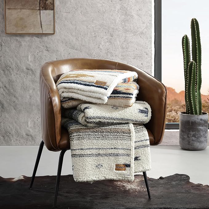 Wrangler - Throw Blanket with Sherpa Reverse, Super Soft Plush Bedding - Image 5