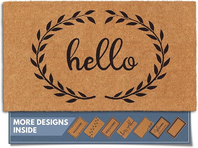 Barnyard Designs Natural Coco Coir Non-Slip Doormat | Heavy-Duty Welcome Mat by BarnyardDesigns