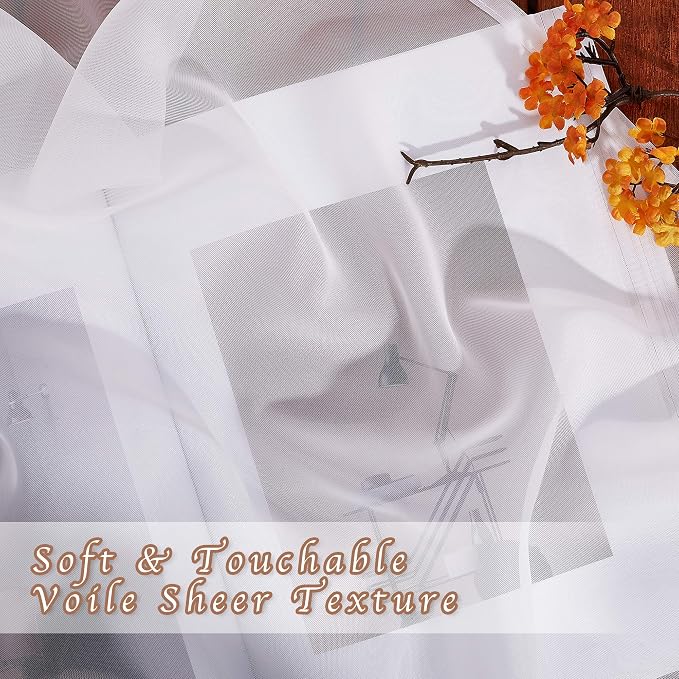 NICETOWN Sheer Window Curtains for Bedroom, Grommet Airy and Breathable Soft - Image 4