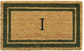Calloway Mills 153041830I Sage Green Border 18" x 30" Monogram Doormat by Callowaymills
