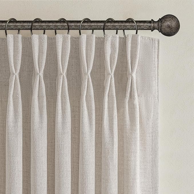 Greyish Brown 70 Inch Extra Wide Light Filtering Living Room Curtains 108 - Image 2