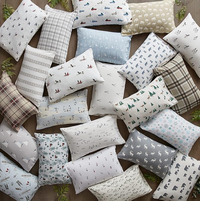 Eddie Bauer - Full Sheets, Cotton Flannel Bedding Set, Brushed For Extra Softness, Cozy Home Decor (Rookeries, Full)