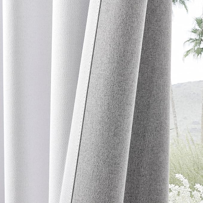 Joydeco Faux Linen Blackout Curtains - Image 3