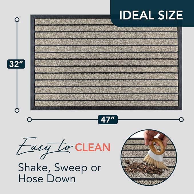 ubdyo Extra Durable Door Mat Outside Entrance | Dirt Trapping, Non-Slip Backing - Image 2