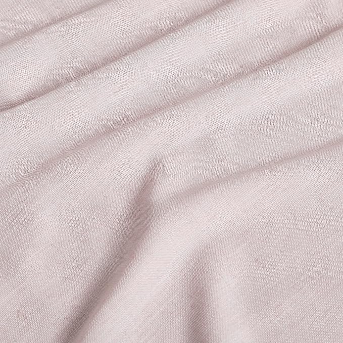 Vision Home Soft Pink Pinch Pleated Full Blackout Curtains Linen Blended Room - Image 6