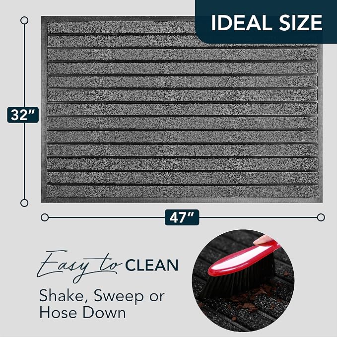 ubdyo Extra Durable Door Mat Outside Entrance | Dirt Trapping, Non-Slip Backing - Image 2